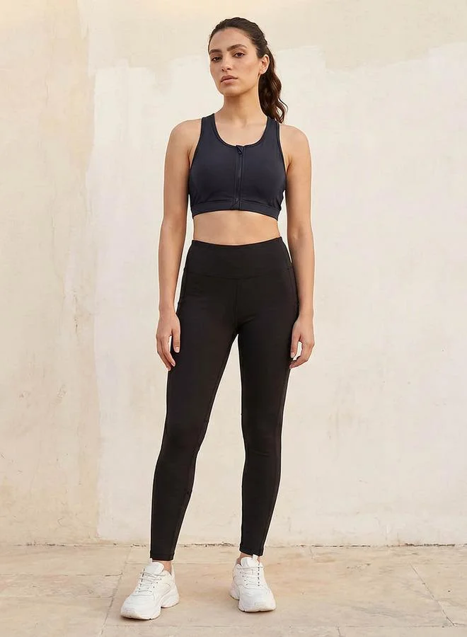 Splash Active Grey Women 2-Way Stretch Sports Bra for Women | Best Price UAE