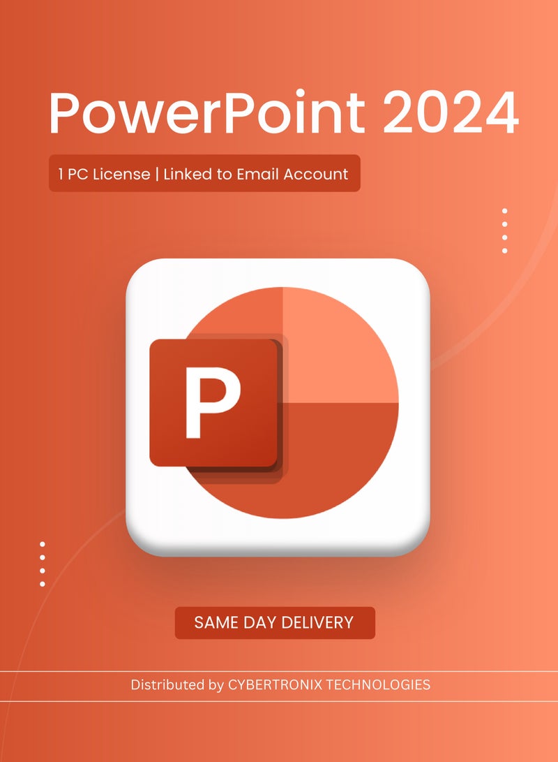 Microsoft مايكروسوفت باوربوينت 2024 | ترخيص 1 جهاز كمبيوتر | مرتبط بحساب البريد الإلكتروني | ترخيص رقمي | توصيل في نفس اليوم