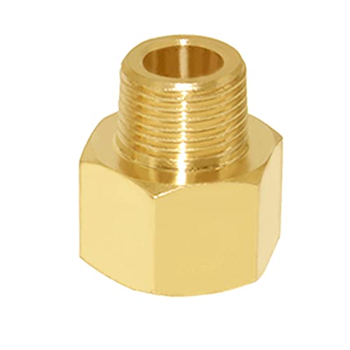 Joywayus 1/2" NPT Thread Female × 3/8" NPT Thread Male Brass Pipe Fitting Adapter - Image 1