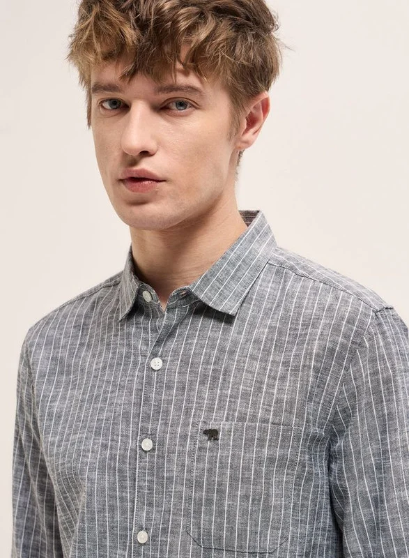 THE BEAR HOUSE Men's Shirt for Casual and Formal Wear | Classic Button-Down Style for Office, Daily Use, Travel, Events & All-Season Outfits | Versatile & Stylish Wardrobe Essential for Every Occasion