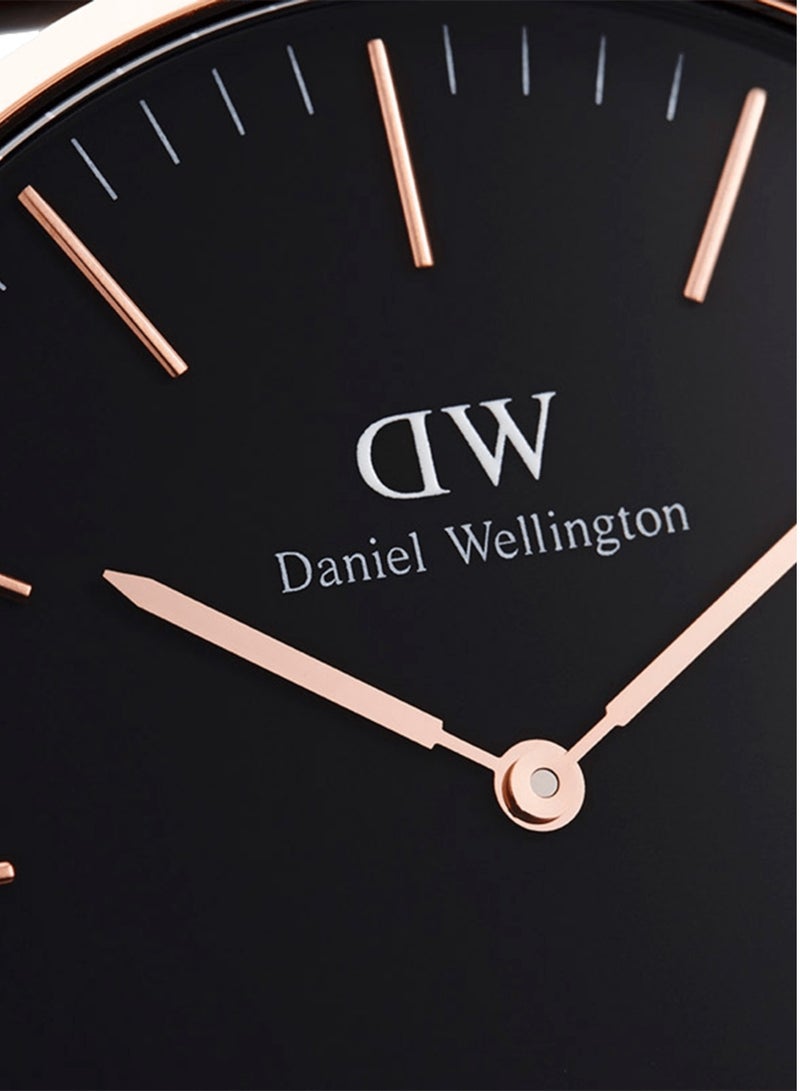 DANIEL WELLINGTON Men's watch with dark brown Italian leather strap -40mm  - Image 3