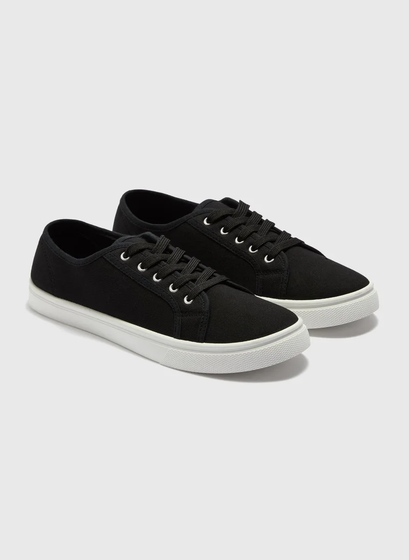 Matalan Black Slip On Trainers