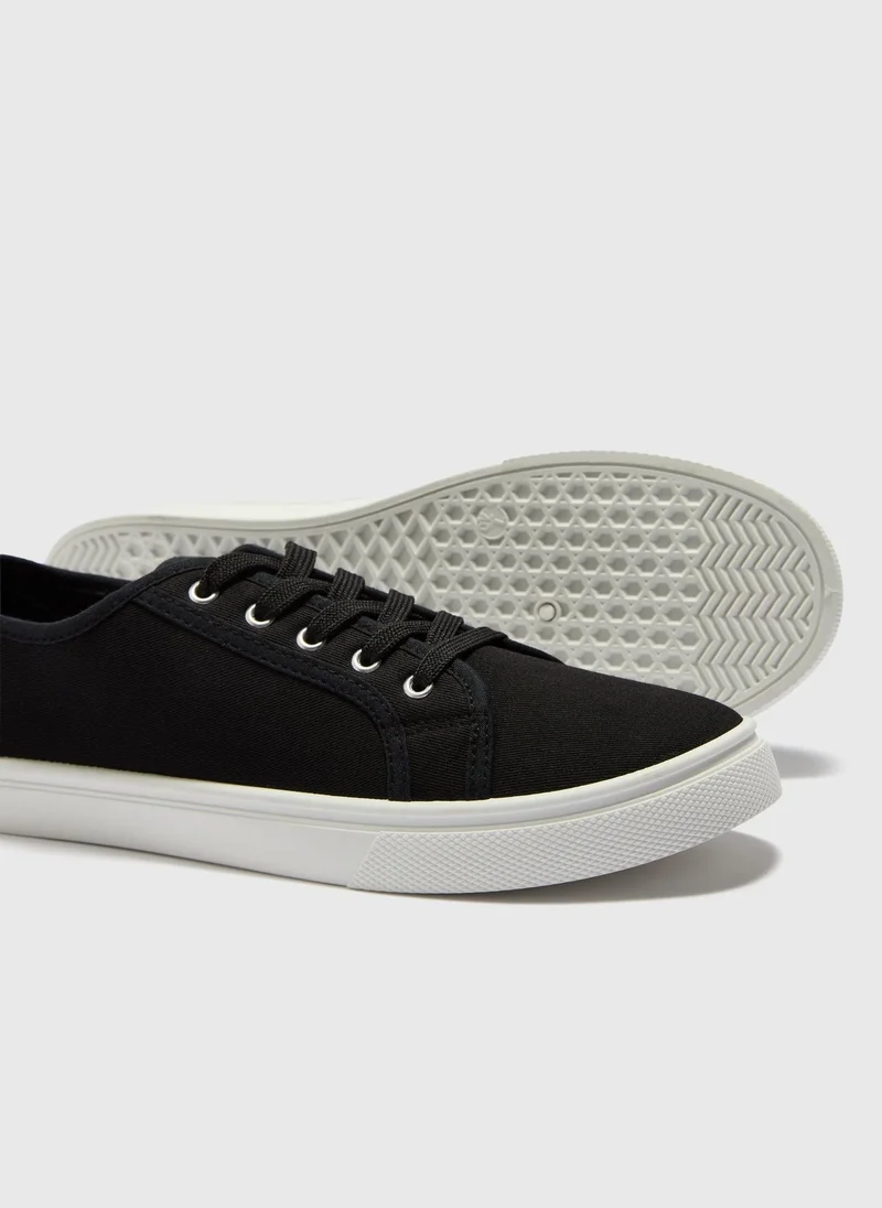 Matalan Black Slip On Trainers