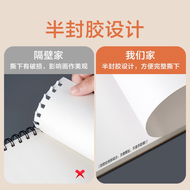 Mark Notebook A4A3 Hand-Painted Notebook For Students, Art Students, Painting Paper And Drawing Book, Touch Mark Mark Notebook - Image 4