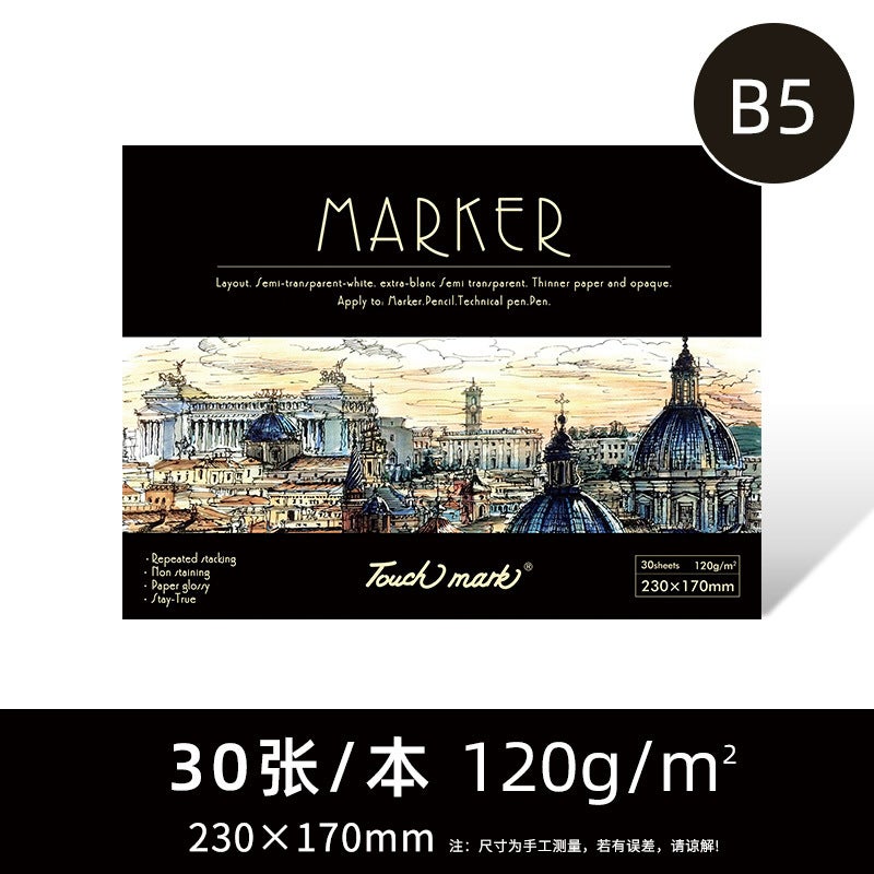 Mark Notebook A4A3 Hand-Painted Notebook For Students, Art Students, Painting Paper And Drawing Book, Touch Mark Mark Notebook - Image 1