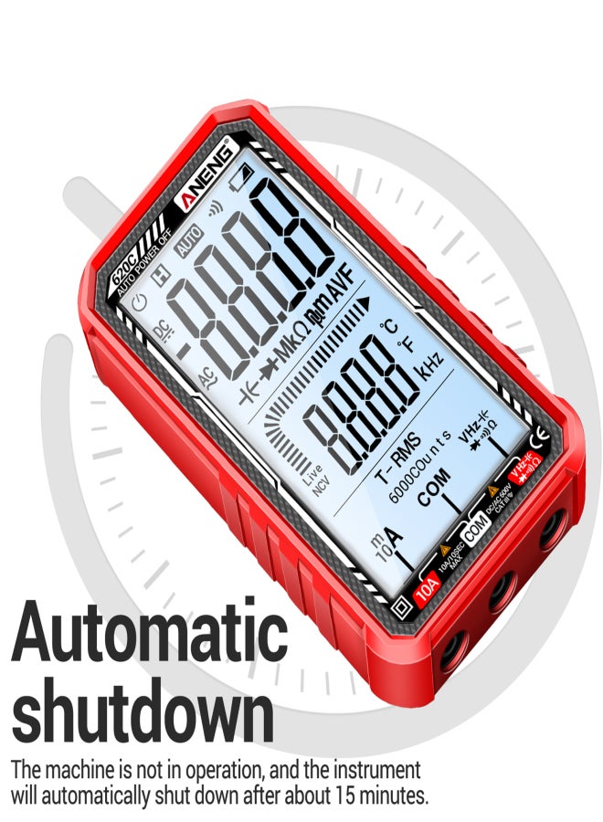ANENG 620C Digital Multimeter 6000 Counts Transistor Testers True RMS Auto Electrical Capacitance Meter AC/DC Ammeter Voltmeter - Image 4