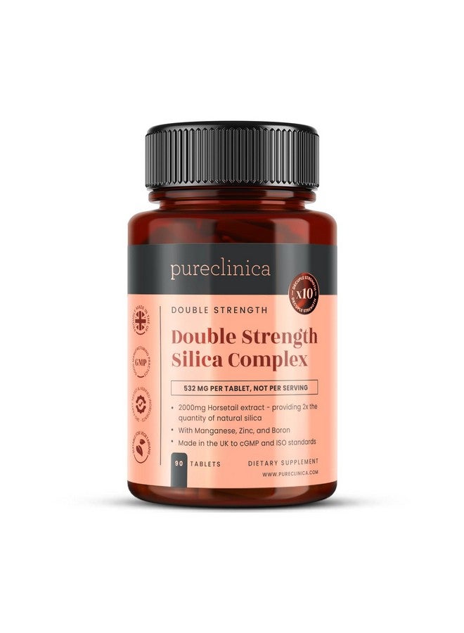 pureclinica Double Strength Silica Complex - 3 Month Supply! (2000mg Horsetail Extract x 90 Tablets) - Image 1