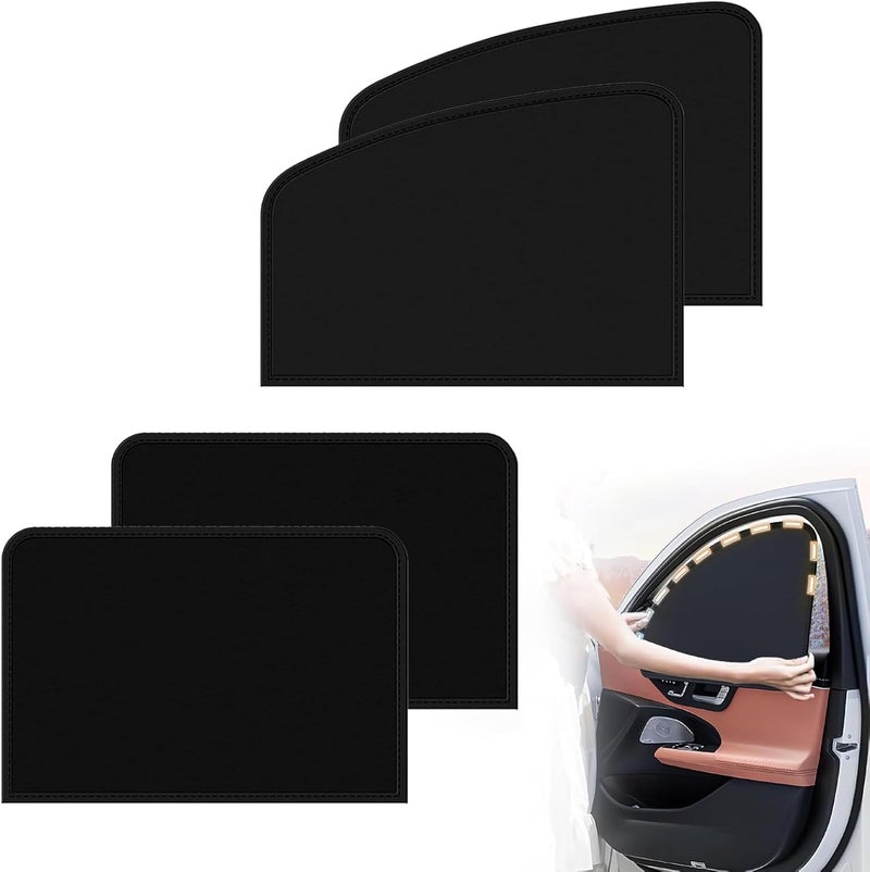 ToolHouse 4 Pack Magnetic Car Window Sun Shade, Blackout Sunshades, UV Protection and Heat Blocking, Easy Install And Remove, for Front & Rear Windows, Universal Fit for Most Vehicles(Black) - Image 1