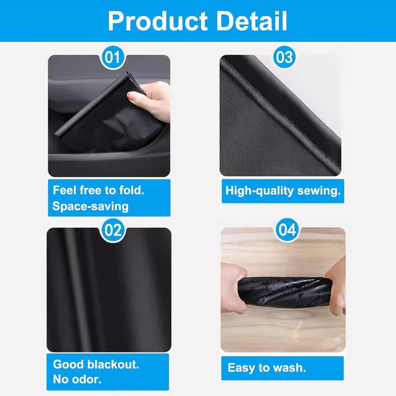 ToolHouse 4 Pack Magnetic Car Window Sun Shade, Blackout Sunshades, UV Protection and Heat Blocking, Easy Install And Remove, for Front & Rear Windows, Universal Fit for Most Vehicles(Black) - Image 3