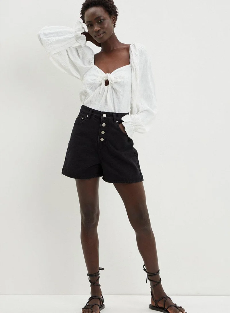 DOROTHY PERKINS Button Detail Denim Shorts