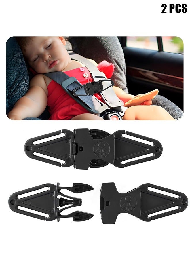 Anti Escape Car Seat Safety Clip Baby Harness Chest Clips, Baby Car Seat Straps Prevent Children/Kids Taking Their Arms Out of Child Car Seat/High Chairs/Strollers/Baby Reins(2 Pack)