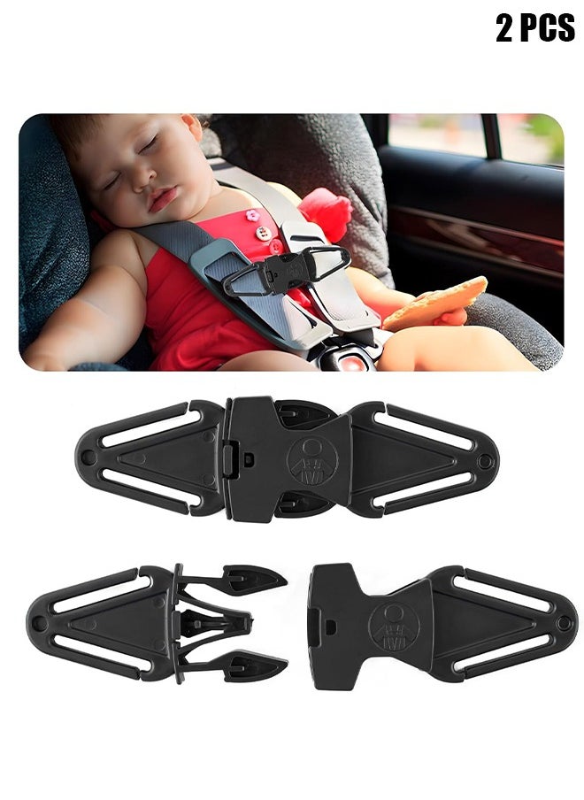 HY Anti Escape Car Seat Safety Clip Baby Harness Chest Clips, Baby Car Seat Straps Prevent Children/Kids Taking Their Arms Out of Child Car Seat/High Chairs/Strollers/Baby Reins(2 Pack)  - Image 1