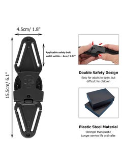 HY Anti Escape Car Seat Safety Clip Baby Harness Chest Clips, Baby Car Seat Straps Prevent Children/Kids Taking Their Arms Out of Child Car Seat/High Chairs/Strollers/Baby Reins(2 Pack)  - Image 2