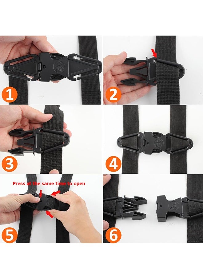 HY Anti Escape Car Seat Safety Clip Baby Harness Chest Clips, Baby Car Seat Straps Prevent Children/Kids Taking Their Arms Out of Child Car Seat/High Chairs/Strollers/Baby Reins(2 Pack)  - Image 3