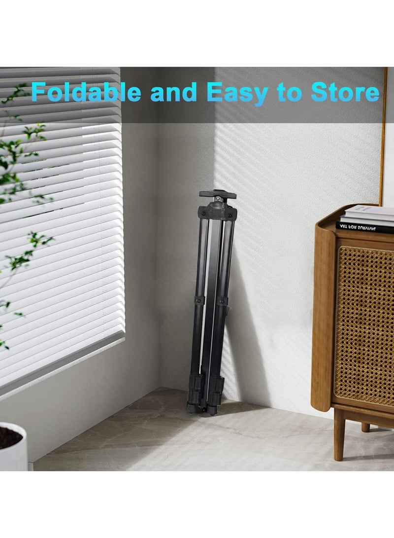 ارواق حامل ثلاثي القوائم لجهاز العرض، حامل عالمي للكمبيوتر المحمول، قابل للتعديل بارتفاع 53-110 سم، قابل للطي، دعم تلسكوبي مع صينية دوارة موسعة 360 درجة للمكتب والمنزل والاستوديو في الهواء الطلق - Image 5