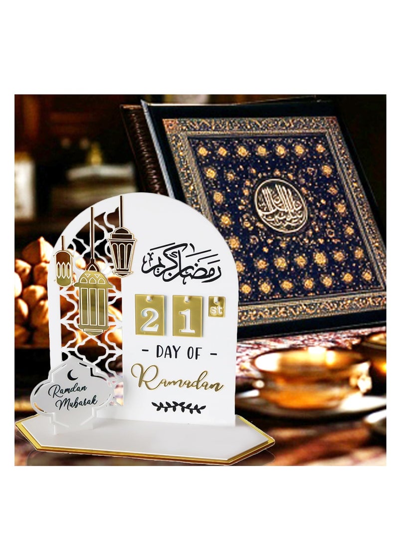 زينة رمضان زينة عيد مبارك زينة رمضان أكريليك زينة طاولة إسلامية زينة سطح المكتب تقويم عد تنازلي لرمضان تقويم عيد رمضان هدية رمضان - Image 4