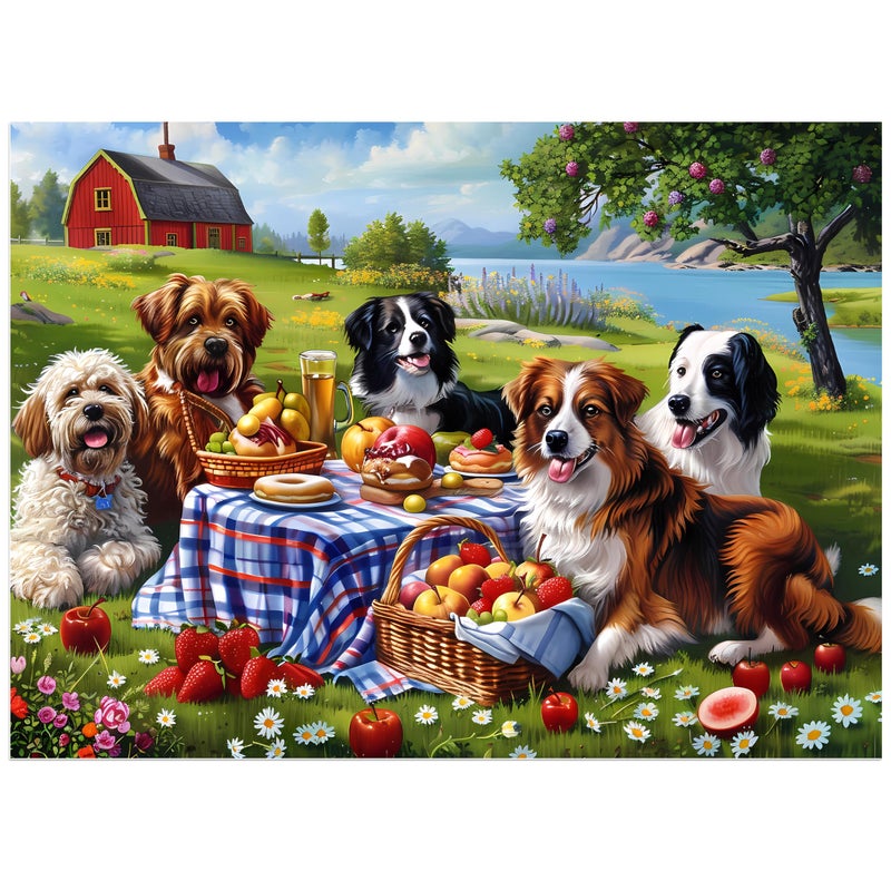Jeacirio 500 Pieces Puzzles for AdultsDogs Jigsaw Puzzle for Adults ElderlyRecycled Paper Puzzle 500 PiecesChallenging Family Activity Game Gift for Family Friends Men Women Seniors 21x15in - Image 2