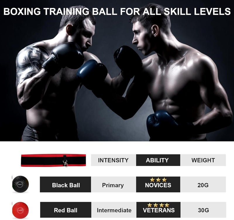 Dermasy Upgraded Boxing Reflex Ball, Boxing Training Ball with Headband Perfect for Reaction, Punching Speed, Fight Skill, Fitness, Newst Boxing Equipment - Image 4
