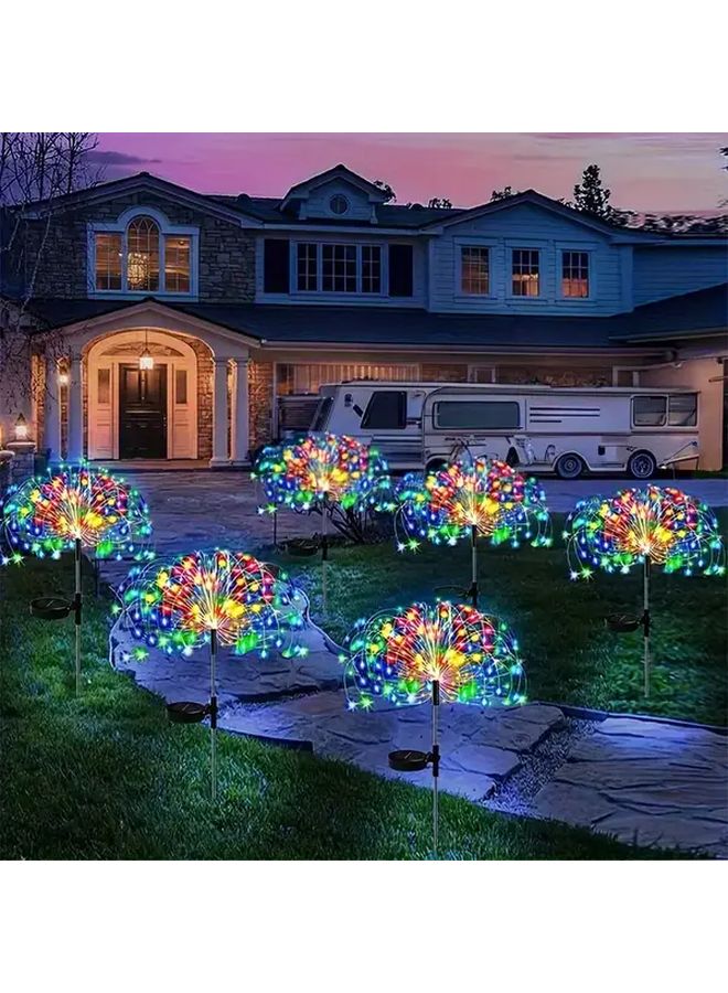 150 LED Colorful Solar Fireworks Lights 8 Modes IP65 Outdoor Garden Party Decor - Image 1