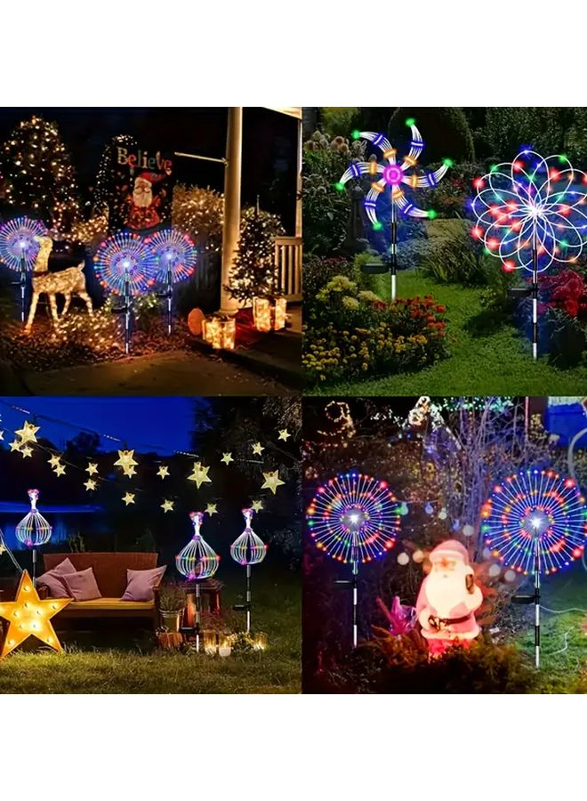 150 LED Colorful Solar Fireworks Lights 8 Modes IP65 Outdoor Garden Party Decor - Image 5