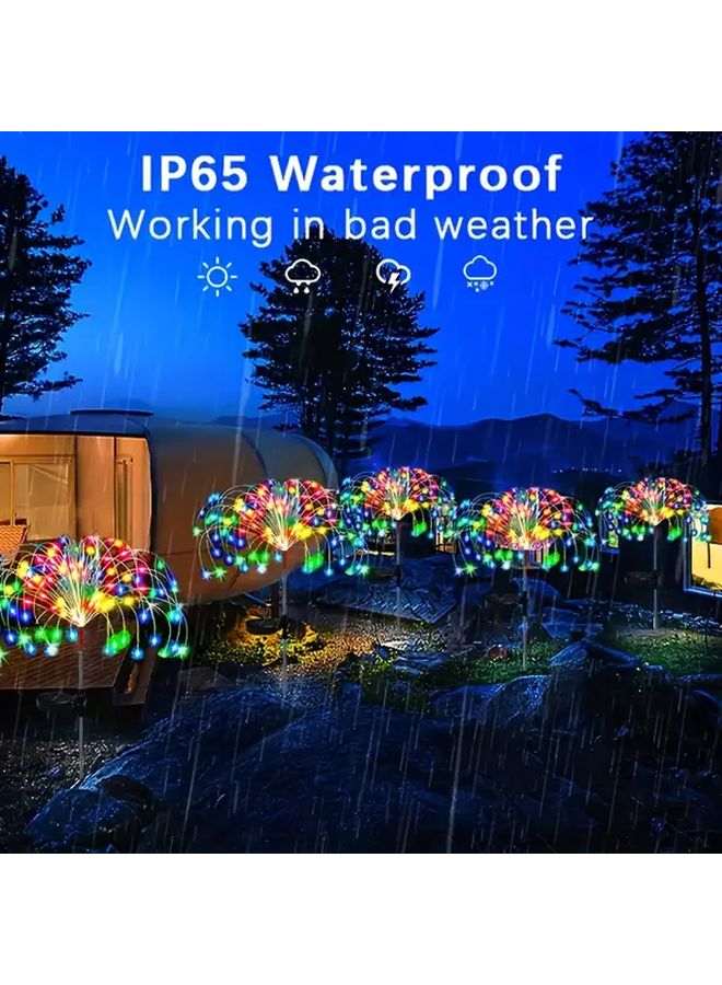 150 LED Colorful Solar Fireworks Lights 8 Modes IP65 Outdoor Garden Party Decor - Image 3