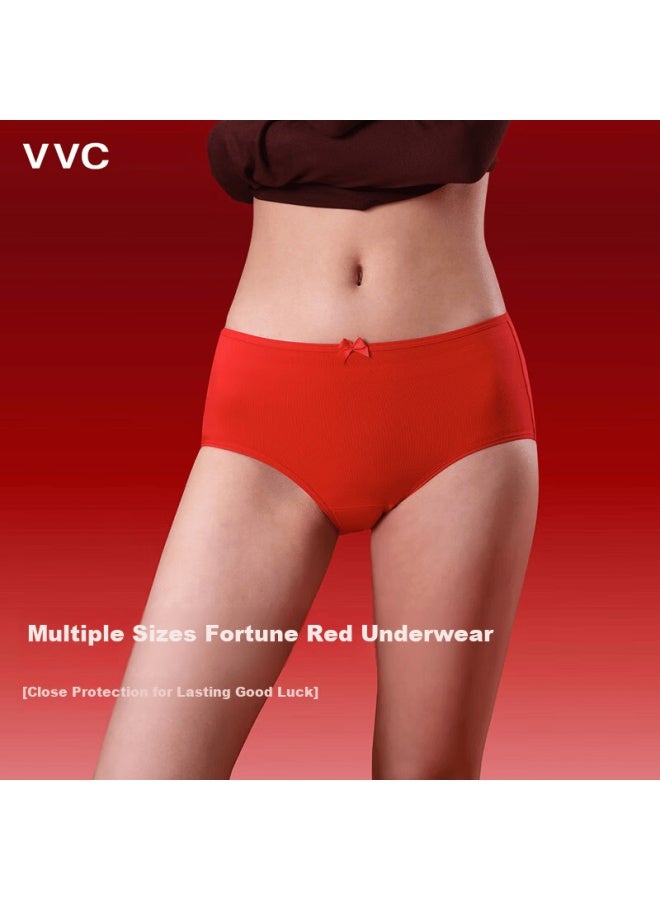 Vvc Women's Underwear Set Lucky Red Wedding Comfortable Triangle Panties Gift Box Set China Red S - Image 1