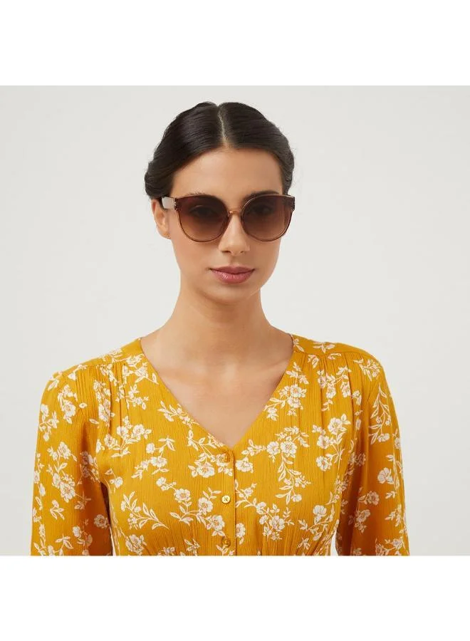 بلاك أوت نظارات شمسية مستديرة بإطار كامل بلاك آوت سيرين