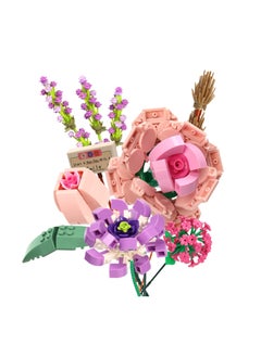 Flower Bouquet Building Blocks, KASTWAVE Building Block Flower Creativity Artificial Flowers Building Toy Set for 6+ Kids, Gift for Children, Friends, Families (without Vase) (Set 1)