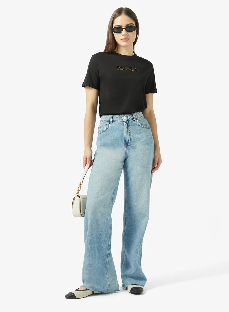 Calvin Klein Jeans  Graphic Crew Neck T-Shirt for Women | Best Price UAE