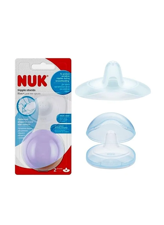 NUK Pack Of 2 Nipple Shields - M