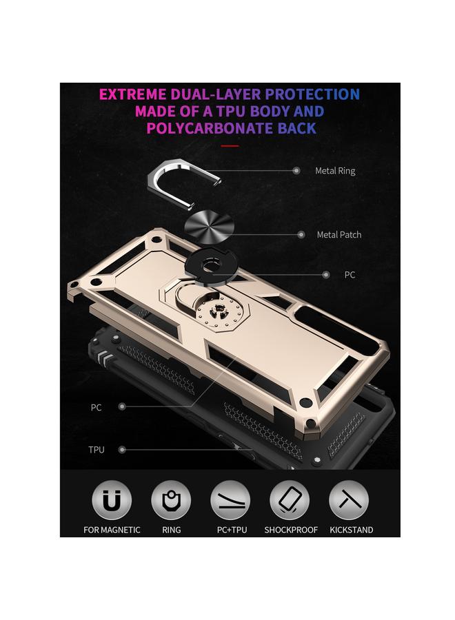 اس-توب جراب لهاتف LG Stylo 7 4G، جراب واقٍ مقاوم للصدمات مصنوع من مادة TPU + PC مع حامل دوار 360 درجة - Image 4