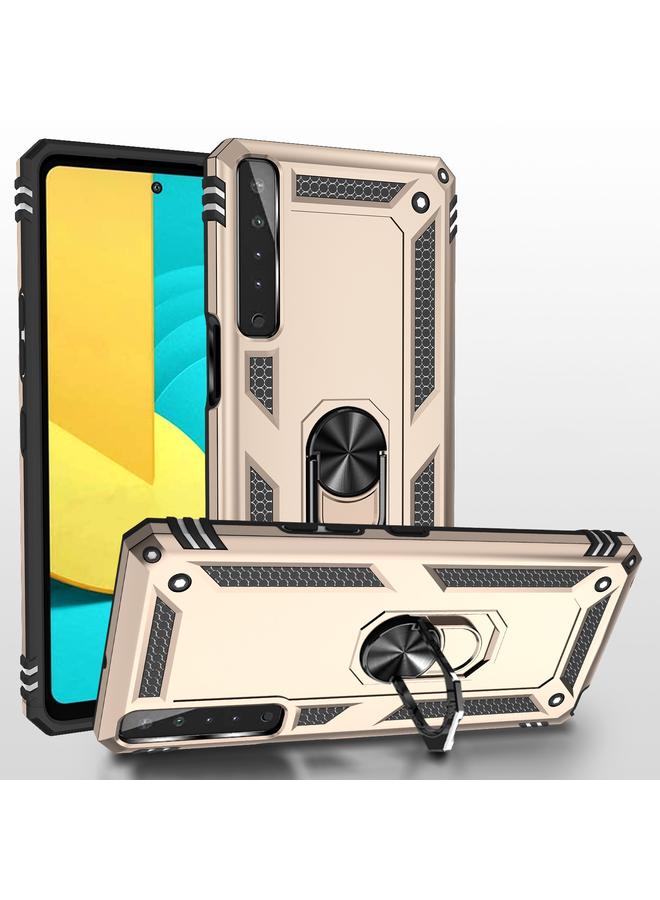 اس-توب جراب لهاتف LG Stylo 7 4G، جراب واقٍ مقاوم للصدمات مصنوع من مادة TPU + PC مع حامل دوار 360 درجة - Image 1