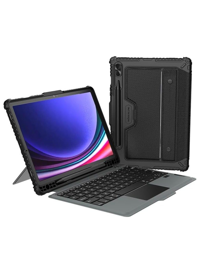 general Samsung Galaxy Tab S9 5G 11 inch 2023 Case Bluetooth Keyboard Case for Galaxy Tab S9 Multi-Angle Trackpad Backlit Keyboard - Image 1