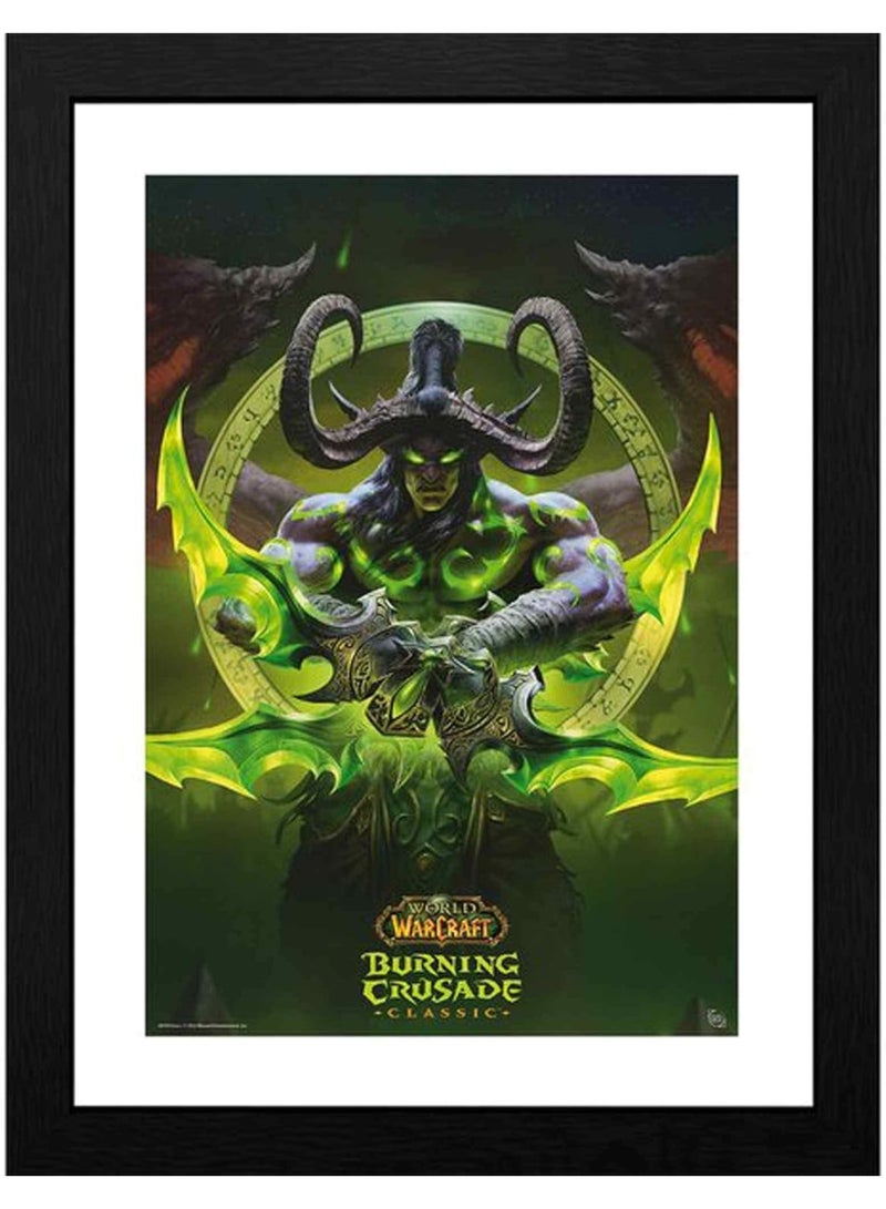 World of Warcraft Illidan 30 x 40cm Framed Collector Print