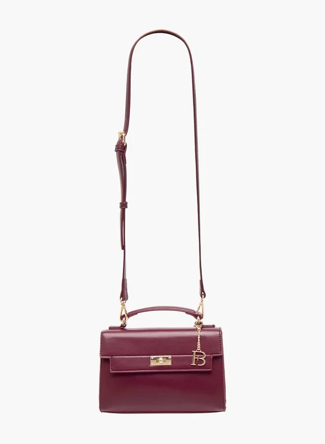 فلورا بيلا من شو إكسبرس Women Solid Crossbody Bag with Twist Lock Closure and Detachable Strap