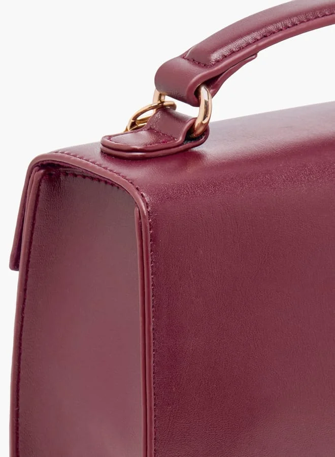 فلورا بيلا من شو إكسبرس Women Solid Crossbody Bag with Twist Lock Closure and Detachable Strap