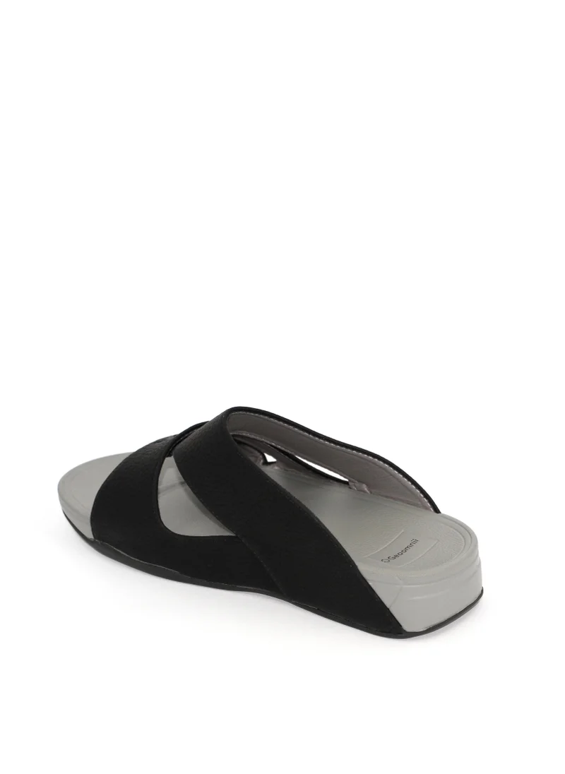 جيومني Elara1 Traditional Arabic Sandals for Boys – Comfortable Slip-On Style for Everyday Wear -Black