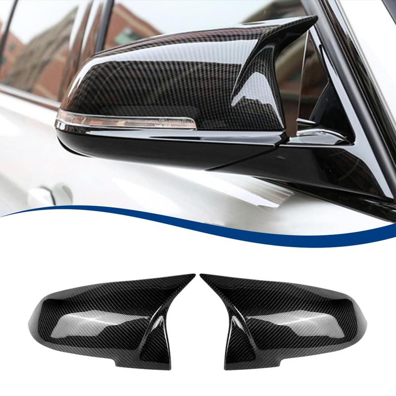 XPHAZZ Real Carbon Fiber Side Mirror Cover Compatible with 3Series F30 F31 F34  4Series F32 F33 F36  2Series F22 F23  1 Series F20 X1 E84 M2 F87 Real Carbon Fiber F22 F30 F32 F36
