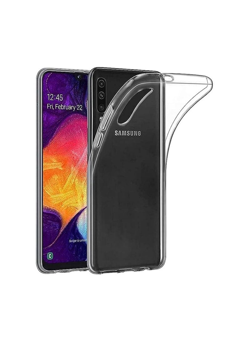 (Samsung Galaxy A50 & A50S & A30S) Transparent Silicone Soft TPU Bumper Case Reinforced - Image 1