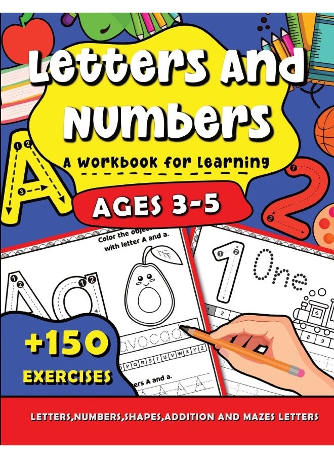 null - Letters and Numbers a Workbook for Learning: for kids ages 3-5, Tracing Activities for Preschool and kindergarten Students - Image 1