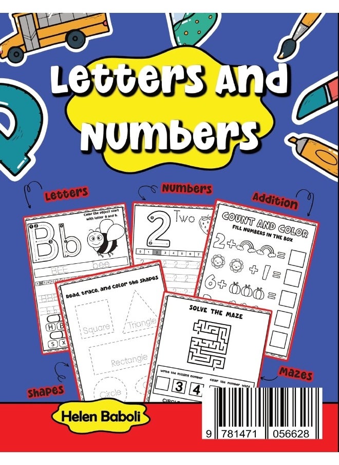 null - Letters and Numbers a Workbook for Learning: for kids ages 3-5, Tracing Activities for Preschool and kindergarten Students - Image 1