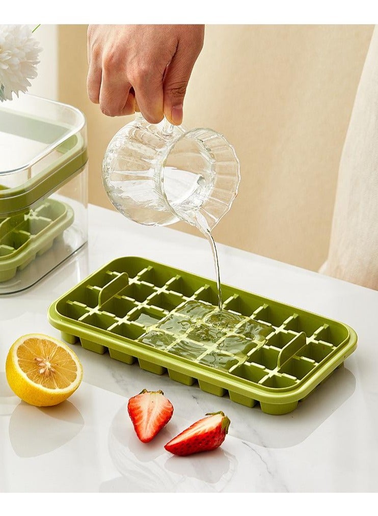NOOA Ice Cube Tray with Lid and Storage Box, One Click Easy Release 64 Small Nugget Ice, 2 Tray Ice Cube Molds with Container and Scoop - Image 2
