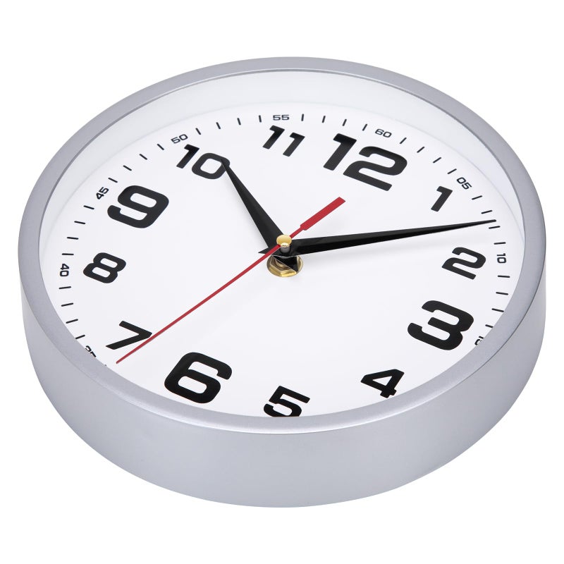 Warminn Wall Clock Silent Non-Ticking 8 Inch Modern Clocks Battery Operated Small Analog Silver Clock for Kitchen Bedroom Office Living Room Decor - Image 4