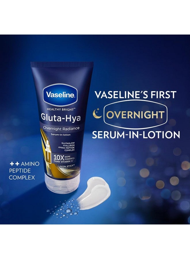 Vaseline Gluta-Hya Overnight Radiance Lotion | For Face & Body | Bright & Plump Skin | Glutathione & Amino Peptide Infused Moisturizer 200Ml - Image 3