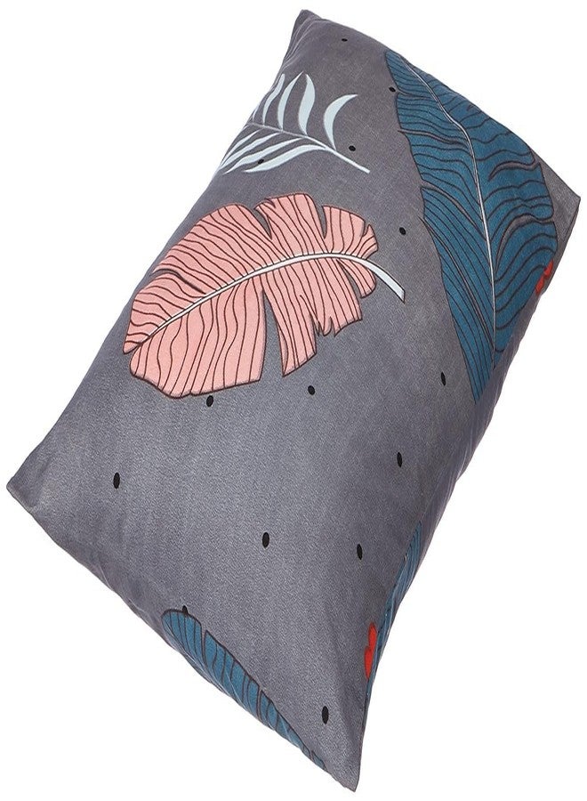 BLUEDOT 200 TC Glace Cotton Single Bedsheet with 1 Pillow Cover Bedsheet Size:-60 * 90 Inches and Pillow Cover Size :-16 * 26 Inches (Grey) - Image 5