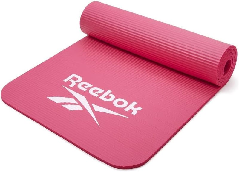 Reebok 10mm Pink Training Mat – Extra Thick Non-Slip Exercise Mat for Yoga and Fitness - Image 1