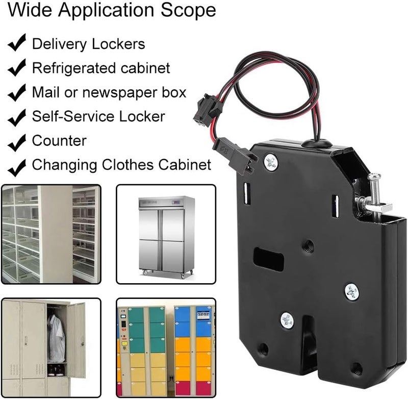 klarako DC 12V Cabinet Drawer Electric Control Latch Drawer Switch Lock Electromagnetic Lock (with Detecting Switch) - Image 3