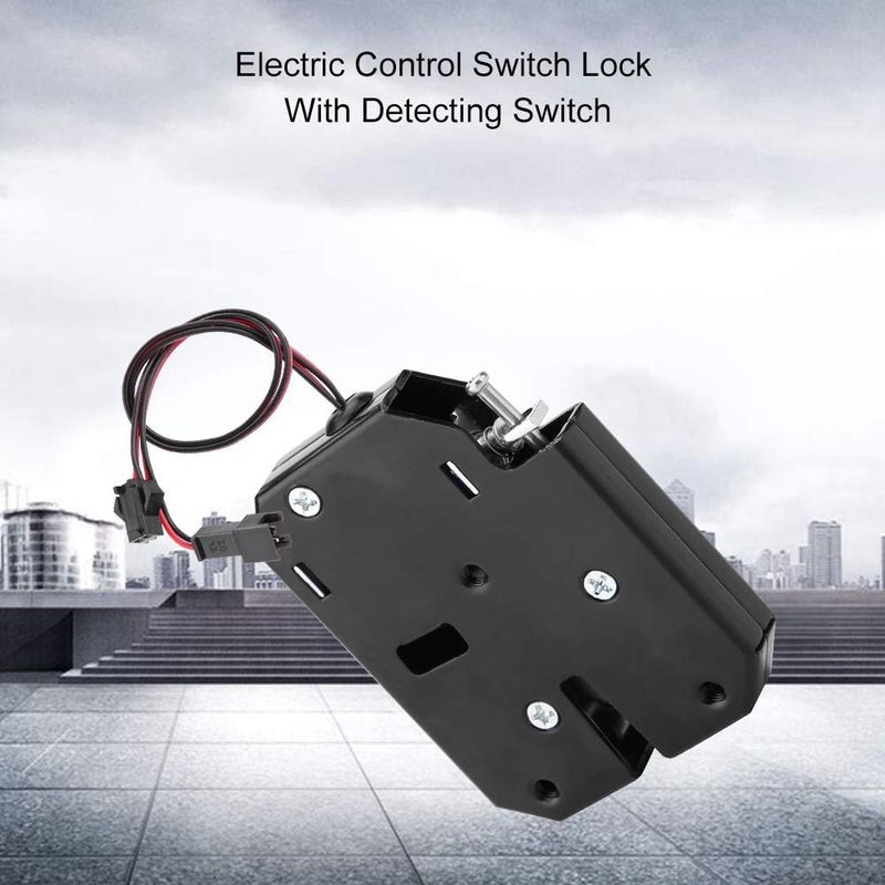 klarako DC 12V Cabinet Drawer Electric Control Latch Drawer Switch Lock Electromagnetic Lock (with Detecting Switch) - Image 1