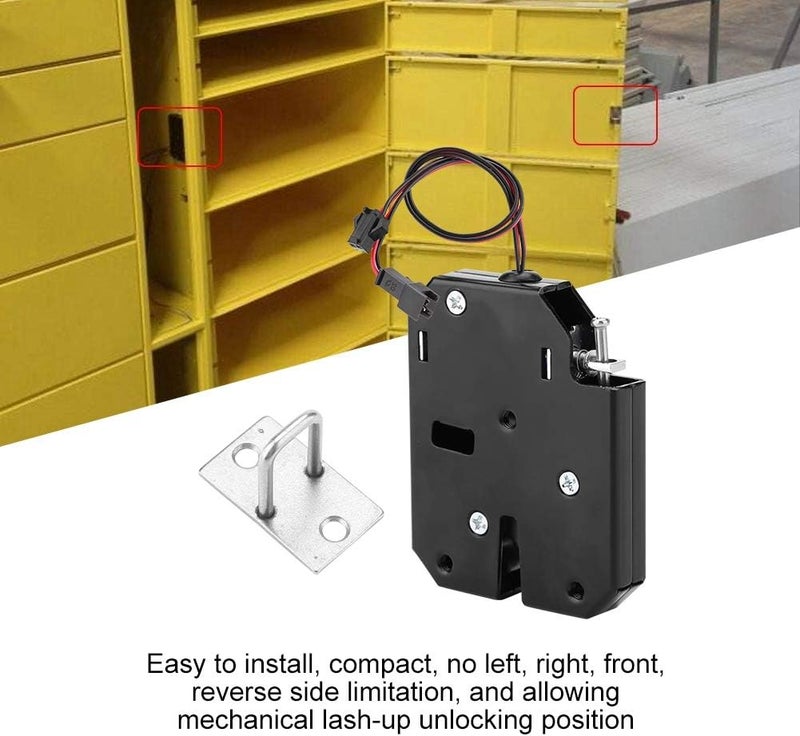 klarako DC 12V Cabinet Drawer Electric Control Latch Drawer Switch Lock Electromagnetic Lock (with Detecting Switch) - Image 2