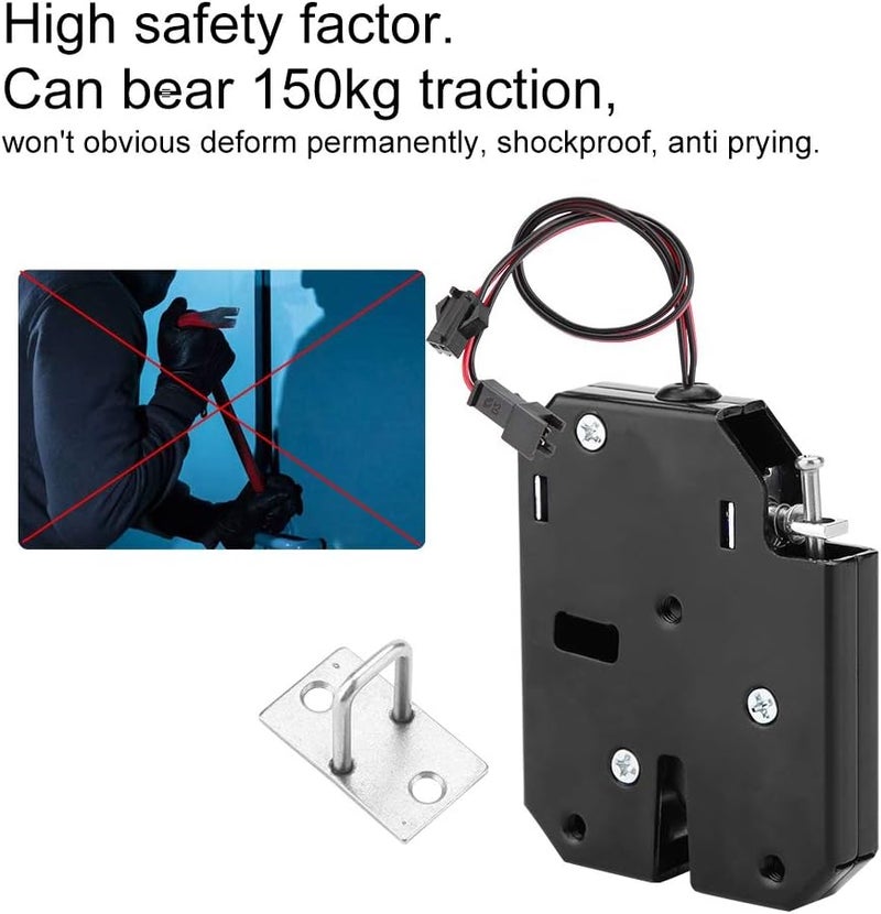 klarako DC 12V Cabinet Drawer Electric Control Latch Drawer Switch Lock Electromagnetic Lock (with Detecting Switch) - Image 5